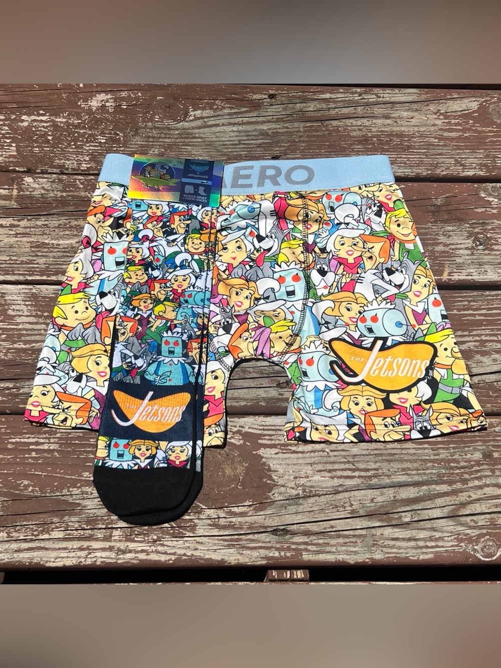 Aeropostale Jetsons Limited Edition Men's Boxer Brief & Crew Socks Set|Sz:S